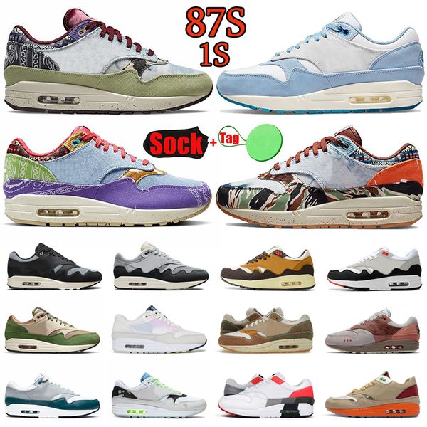 Nike air max 87 con caja 4 hombres mujeres zapatos 4s jumpman j4 baloncesto Motorsports Metallic Red University Blue Military Bred Royalty Canvas lo que las zapatillas deportivas