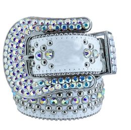 Mannen Vrouwen Bb 2023 Simon Riem Luxe Designer Riem Retro Naaldgesp Riemen 20 Kleur Kristal diamant Bb riemen Simon Schedel naaldgesp Taillebanden voor cadeau