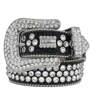 Men Women BB Simon Belt luxe designer riem retro naaldgespanden 20 kleur kristal diamant