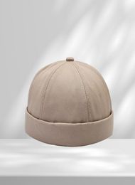 Hommes femmes beanie à bord rascolable rétro ajusté Skullcap Hip Hop Hat Portable Skull Cap Sportswear accessoires 2730177