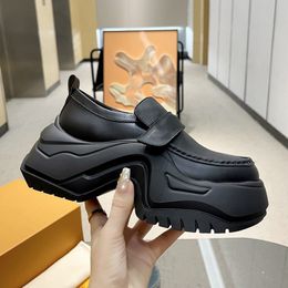 Boîte à tiroirs Homme Femme Plate-forme Mocassins Chunky Chaussures Designer Robe Chaussure Noir Triple S Mocassins Bas surdimensionné Sneaker Oxfords Semelle en caoutchouc en forme de vague