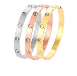 hommes femmes bracelet designer bijoux manchette en or Vis Carti Bracelets Tournevis bracelets Titanium Steel belcher Silver 4CZ pour la fête des hommes