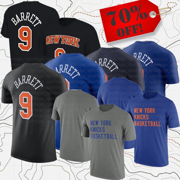 Hombres Mujeres Marca Fans Camisetas de baloncesto 9 RJ Barrett New Yorks 30 Julius Randle 4 Rose Tops Camisetas Mujer adulta Deporte Camiseta de manga corta American Street Ropa casual