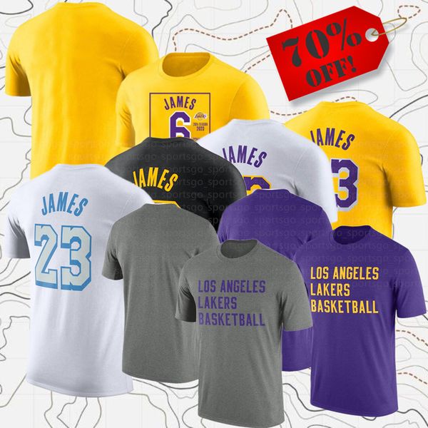 Hombres Mujeres Marca Fans Camisetas de baloncesto Lebron 23 James Anthony 3 Davis Los Angeles Tops Camisetas Adulto Señora Deporte Camiseta de manga corta American Street Ropa casual