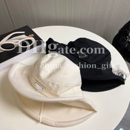 Men Dames emmer hoed ontwerper Simple Casual Hat Triangle merk hoed Koreaanse versie literaire emmer hoed buiten zonneschoon cap