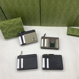 Hommes femmes titulaires de cartes Lady Card paquet porte-monnaie toile cuir cuir souple mini portefeuille portefeuilles de cartes de crédit sac à main de créateur de mode carte-cadeau