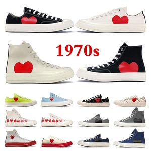 hombres mujeres zapatos casuales 1970s zapatos de lona 1970 flat PLAY Black White eyes low multi hearts mens sneakers zapatillas deportivas tamaño 35-44