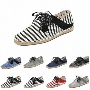 Men Dames Casual schoenen canvas sneakers streep zwart wit rood grijze heren traners joggen wandelen vier z8ur#