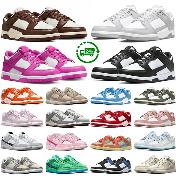 Hombres Mujeres Zapatos casuales Zapatos bajos para correr Negro Blanco Panda Triple Rosa Marrón Naranja Azul Verde Púrpura Gris Rojo Amarillo Monopatín Bajos Zapatillas de deporte para hombre