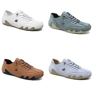 Hombres Mujeres Zapatos casuales Naranja Blanco Marrón Azul Gris Hombres Mujeres Entrenadores Zapatillas deportivas Tamaño 35-45 GAI