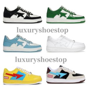 Hommes Femmes Chaussures Casual Femmes Plateforme Baskets Noir Brevet Bleu Orange Vert Blanc Pastel Rose Rouge Jaune Hommes Baskets Sport