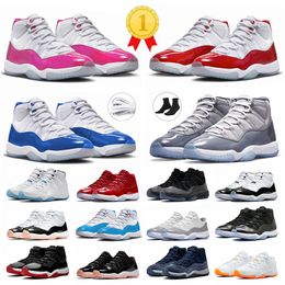 Jordan 11 Jordans11 Cherry 11s Retro Basketball Shoes Cool Grey Pink Cement Grey Neapolitan Midnight Navy Gamma Blue Jubilee【Code ：L】Legend Trainers Sports Sneaker Big Size 13