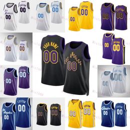 Hommes Femmes City Basketball Austin Reaves Jersey 15 James 23 Rui Hachimura 28 DAngelo Russell 1 Gabe Vincent 7 gagné classique chemise respirante équipe impression personnalisée