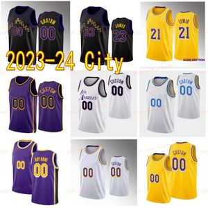 Heren Dames Stadsbasketbal Austin Reaves Jersey 15 LeBron James 23 Rui Hachimura 28 DAngelo Russell 1 Gabe Vincent 7 Earned Classic