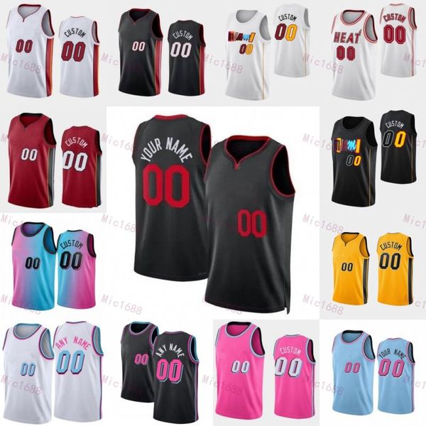 Hommes Femmes City Basketball Butler Jersey 22 Bam Adebayo 13 Caleb Martin 16 Kyle Lowry 7 Tyler Herro 14 Duncan Robinson 55 pour les fans de sport gagnés impression personnalisée classique