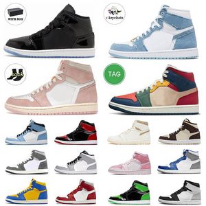 1s Hommes Femmes Classique OG Basketball Chaussures Jumpman Sneakers Avec Box Space Jam Stealth Lucky Green Washed Pink UNC Multicolore Scotts Trainers 36-47