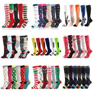 Men Women Compression Stockings Fit For Sports Compression socks For Anti Fatigue Pain Relief Knee Prevent Varicose Veins Socks 201109