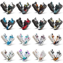 Hommes Femmes Custom Outdoor Chaussures Artoon Animal Design DIY MOT BLICE BLANC BLUE BLUE RED MANS TRACER 0248