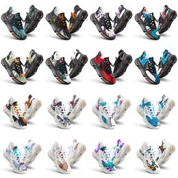 Hommes Femmes Custom Outdoor Chaussures Artoon Animal Design DIY MOT BLANC BLANC BLUE BLUE RED MANS TRACER 0402