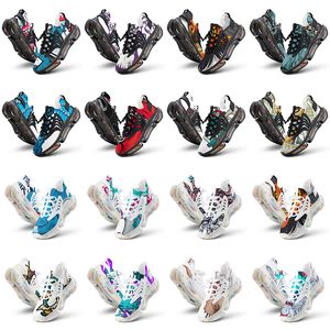 Hommes Femmes Custom Outdoor Chaussures Artoon Animal Design DIY MOT BLICE BLANC BLUE BLUE RED MANS TRACER 0192