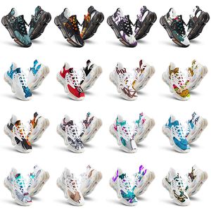 Hommes Femmes Custom Outdoor Chaussures Artoon Animal Design DIY MOT BLICH BLANC BLUE BLUE RED MENSEUR 0320