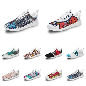 Hommes femmes chaussures de sport personnalisées anime dessin animé animal design bricolage mot noir blanc bleu rouge coloré extérieur hommes formateur 128