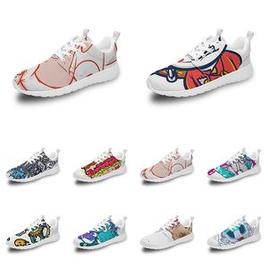 Hommes femmes chaussures de sport personnalisées anime dessin animé animal design bricolage mot noir blanc bleu rouge coloré extérieur hommes formateur 076