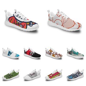 mannen vrouwen aangepaste sportschoenen anime cartoon dier ontwerp diy woord zwart wit blauw rood kleurrijk outdoor heren trainer 166