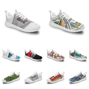 Hommes femmes chaussures de sport personnalisées anime dessin animé animal design bricolage mot noir blanc bleu rouge coloré en plein air mens trainer 244