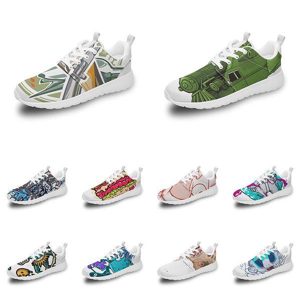 hommes femmes chaussures de sport personnalisées anime dessin animé animal conception bricolage mot noir blanc bleu rouge coloré en plein air mens trainer 055