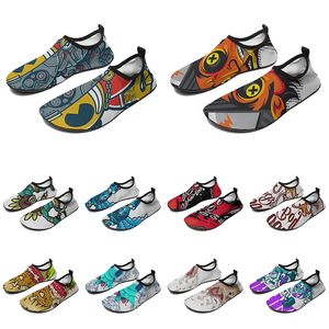 Hombres Mujeres Zapatos de agua personalizados Cartoon Animal Diseño Diy Palabra Blanca Blanca Blue Rojo Color Mens Trainer 233