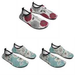 Hombres Mujeres zapatos de vadeo personalizados Diseño animal de animales Diy Palabra blanca blanca azul rojo rojo slip-on Mens Entrenador 147