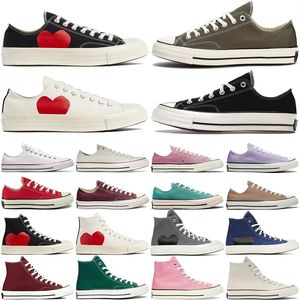 Hommes des femmes designer toile chaussures décontractées 1970 Chucks All Star 70 Fashion Leather Sneakers Conversités Triple Black Blanc Gris Blue Blue Red Green Designers Mens Trainers