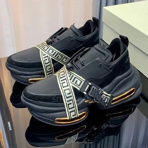 Heren Dames designer casual schoenen luxe sportschoenen met dikke zool gekleurd lint verhogen zwarte mode trendy schoenen