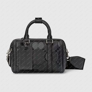 Hommes Femmes Designer Duffel Sacs De Luxe Mini Imprimé En Cuir En Relief Qualité Noir Mode Bagages En Plein Air Une Épaule Sac De Voyage À La Main 725292