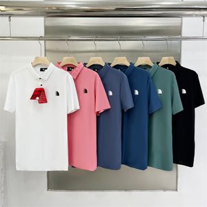 Men Women Designer Polo Shirt Spring Summer Rayon snel droge ademende shirts Meerdere kleuren V Neck Shirt met tagknop voor zaken