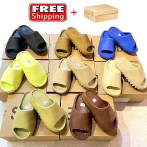 Livraison gratuite hommes femmes concepteurs sandales pour hommes glissades pantoufles douces résine du désert sable ararat caoutchouc ouest de l'été ouest brun plat plat confortable onyx