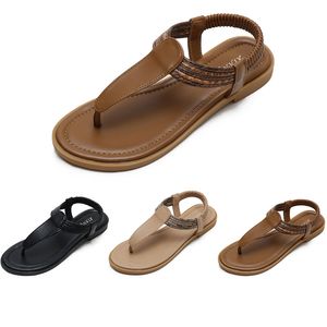 Hommes femmes designer sandales Summer Beach Slippers Gai Beige Fashion plate Flip Flip Flop Fomens Outdoor Sneakers