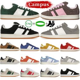 Hombres Mujeres Zapatos de diseñador Campus 00s Zapatillas de deporte de gamuza Negro Gris Verde oscuro Nube Blanco Ambient Sky Semi Lucid Blue Luxurys Mens Casual Sneaker para mujer Entrenadores al aire libre