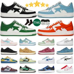 Hommes Femme Designer Sneakers Skate Chaussures sax Black Orange Combo rose pastel Green Camo Blue Suede Mens Trainer