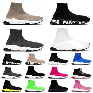 Men de concepteur de concepteurs Speed Trainer Chaussures de chaussures de chaussettes vintage Triple Black Blanc Low Slip-On Luxurys Loafer Ace baskets Trainers Chaussures de livraison gratuite