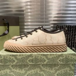 Men Dames Designer Striped Casual Shoes Canvas Fashion Vintage Sneaker Popular Luxury Floral Lace-Up Classic Outdoor Shoe Walking Shoes