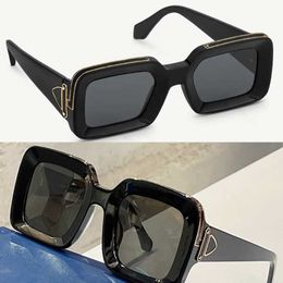 Gafas de sol de diseñador de mujeres Mujeres Z1591W Marco de acetato negro y lentes cuadrados Estilo de casa Mensil de segunda generación GL2573