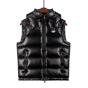 Hommes Femmes Designer Gilets Doudounes Manteau d'hiver extérieur résistant au froid épaissi chaud stracket costume décontracté couleur unie logo en relief gilet à glissière version manteau à capuche