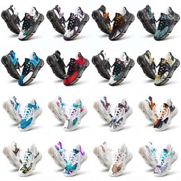 Kele – chaussures basses en toile pour hommes et femmes, baskets de sport personnalisées, Triple noir, impression UV, DIY bricolage