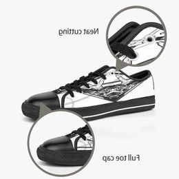 hommes femmes diy chaussures personnalisées basse toile de skateboard baskets triple noire personnalisation uv imprimer sport baskets danta 147-3