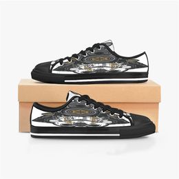 Hommes femmes bricolage chaussures personnalisées bas haut toile Skateboard baskets triple noir personnalisation UV impression sport baskets br82