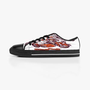 Men dames diy aangepaste schoenen lage top canvas skateboard sneakers drievoudige zwarte aanpassing uv printen sport sneakers daishu 166-11