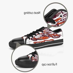 Hommes femmes bricolage chaussures personnalisées bas haut toile skateboard baskets triple noir personnalisation UV impression baskets de sport houzi 166-32