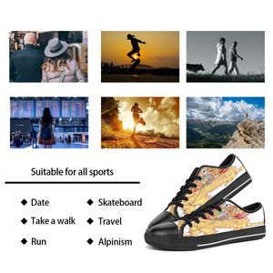 hommes femmes diy chaussures personnalisées basse toile de skateboard baskets triple noire personnalisation uv imprimer sport baskets kele259